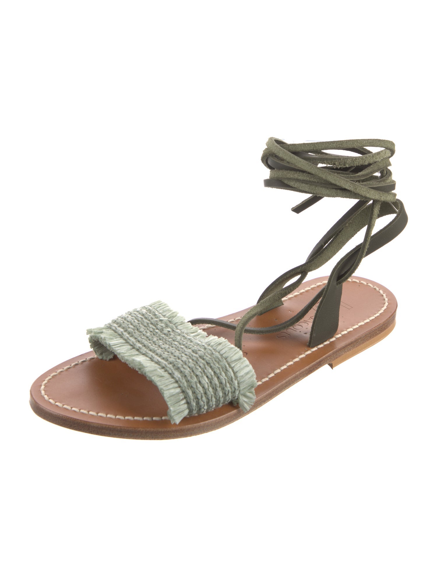 K Jacques St. Tropez Leather Gladiator Sandals