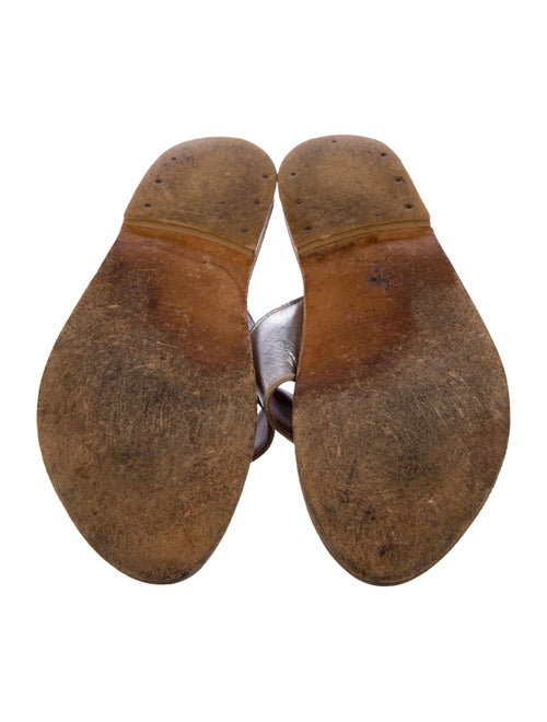 K Jacques St. Tropez Leather Printed Slides