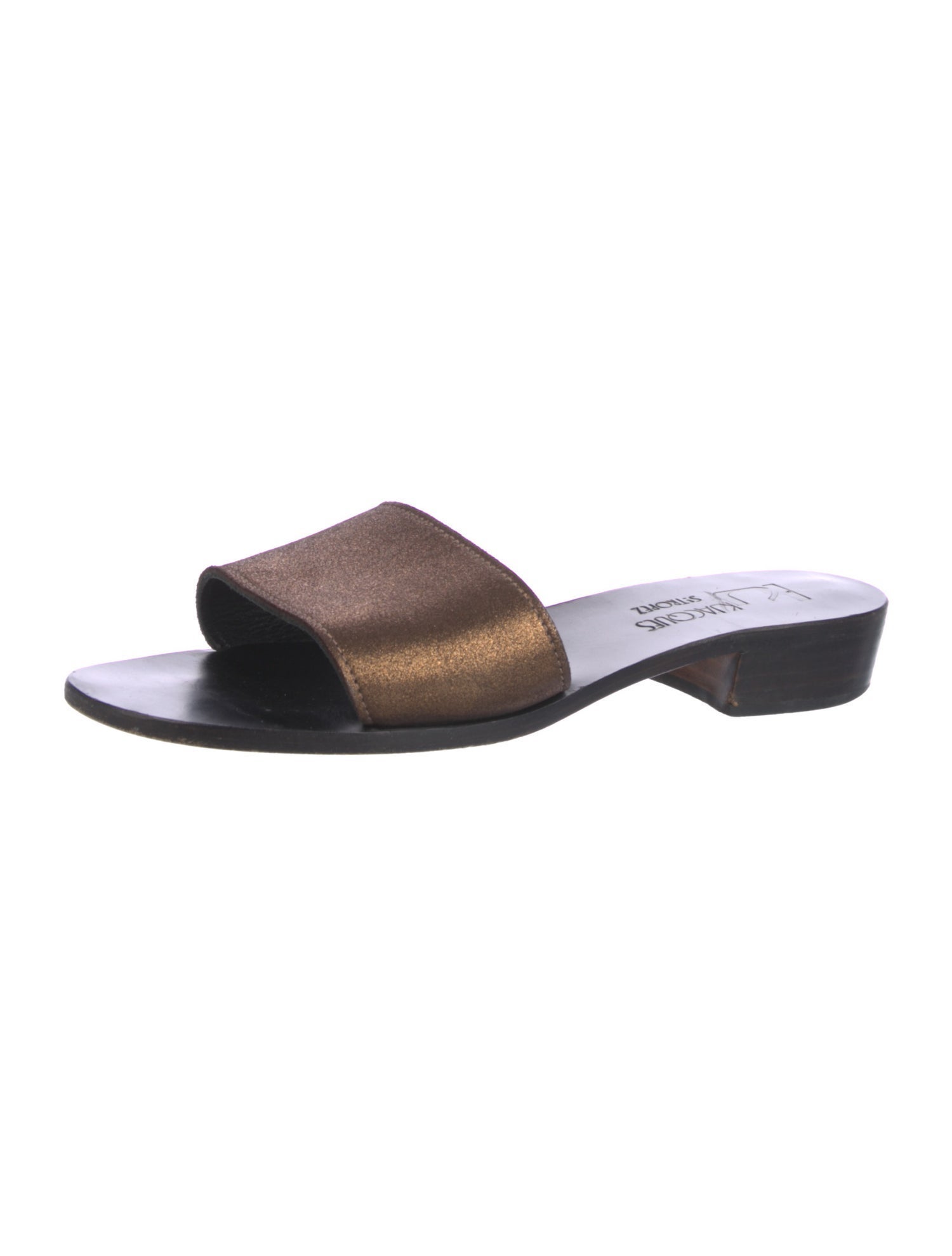 K Jacques St. Tropez Suede Printed Slides