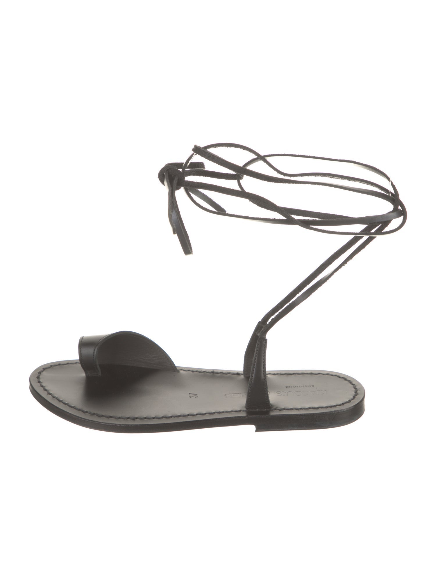 K Jacques St. Tropez Leather Gladiator Sandals