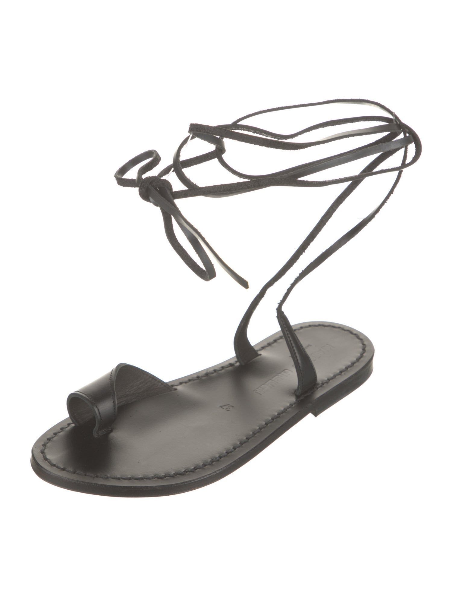 K Jacques St. Tropez Leather Gladiator Sandals