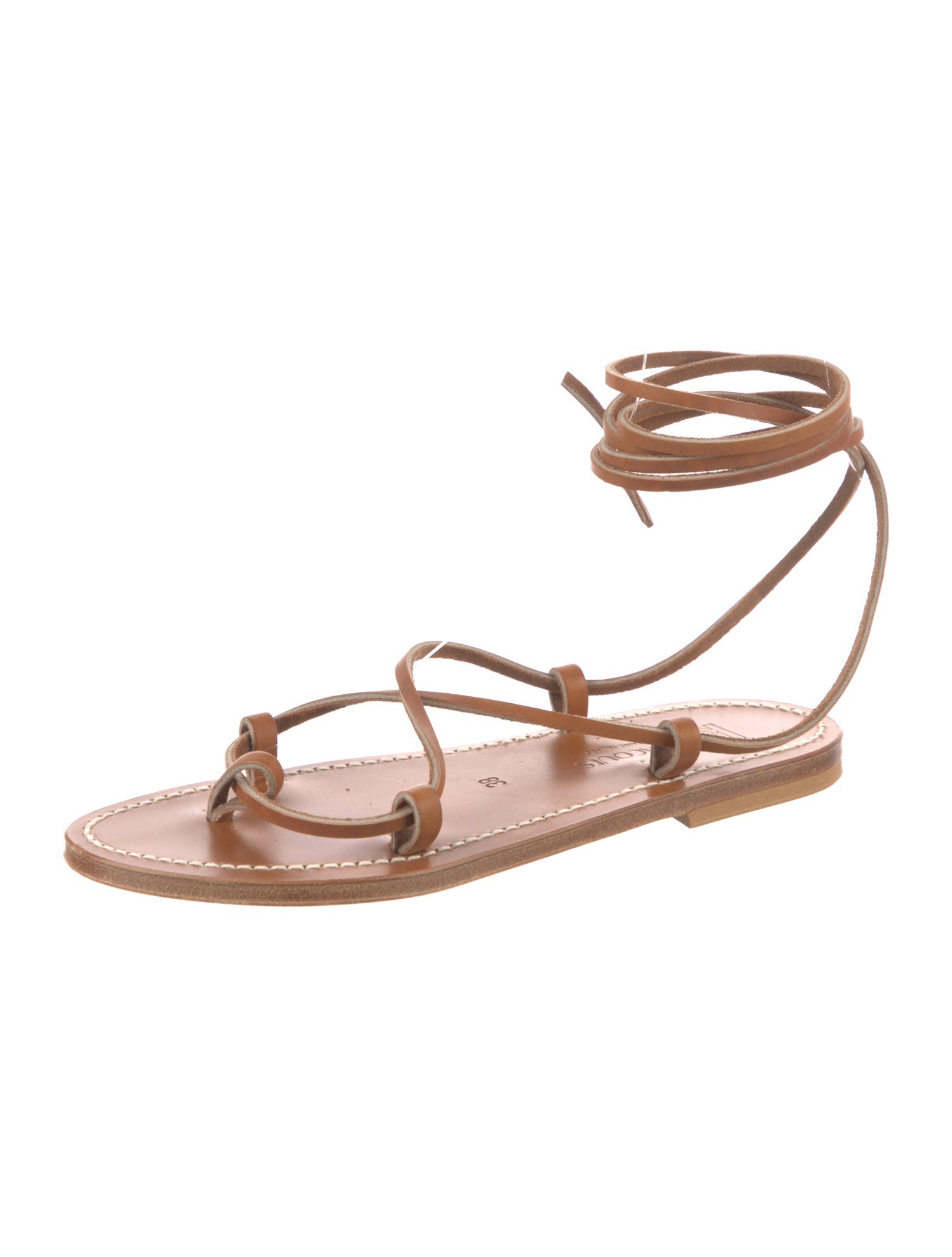 K Jacques St. Tropez Leather Gladiator Sandals