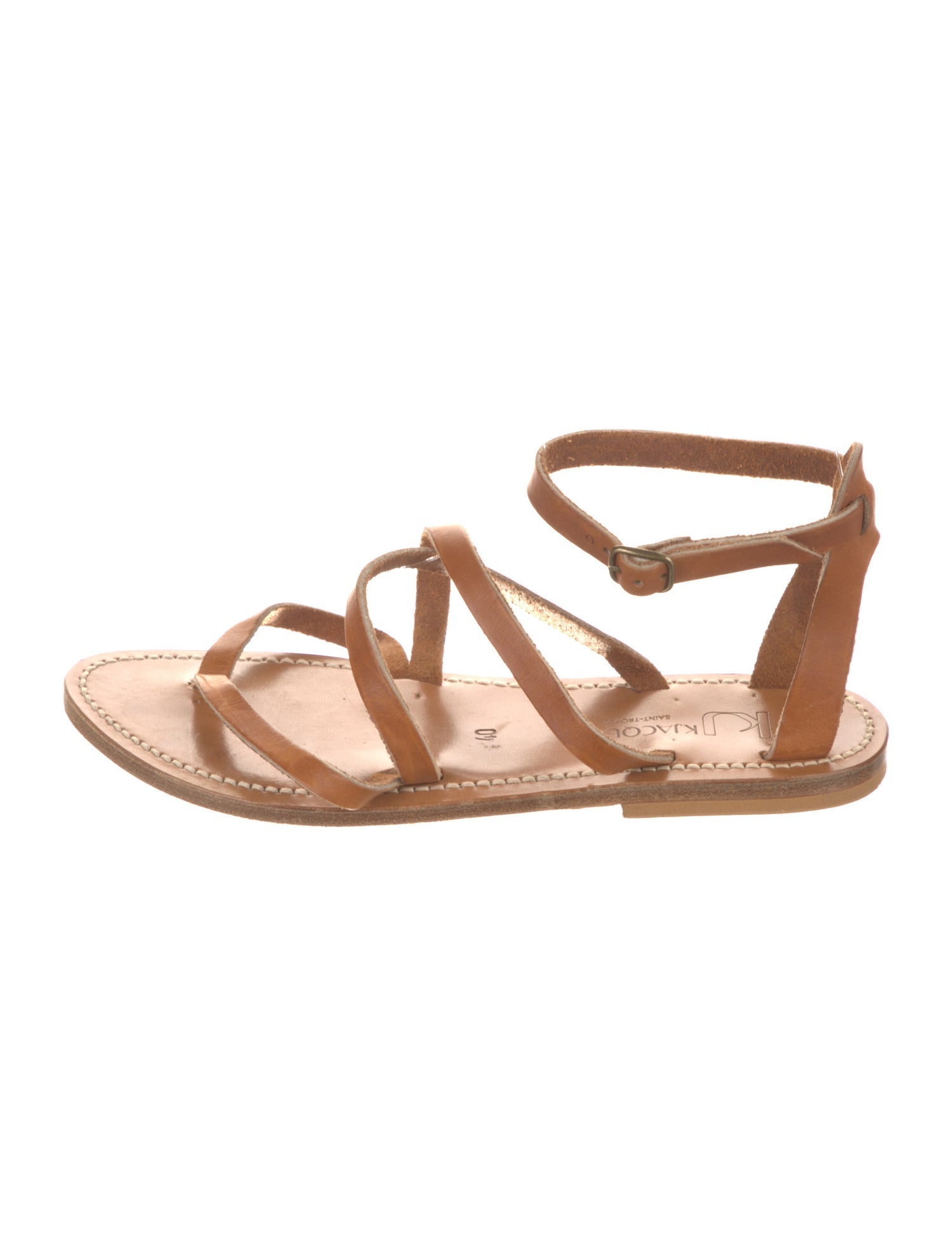 K Jacques St. Tropez Leather Gladiator Sandals