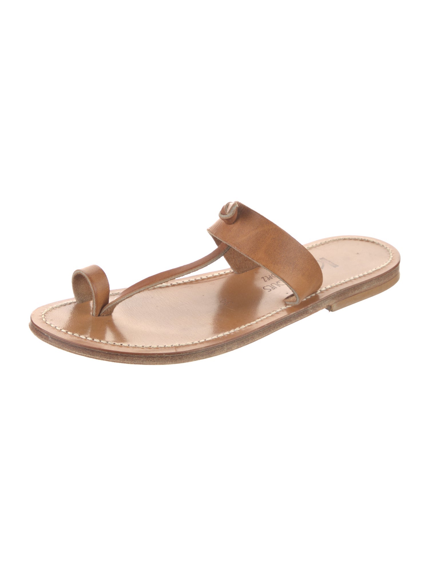 K Jacques St. Tropez Leather Slides