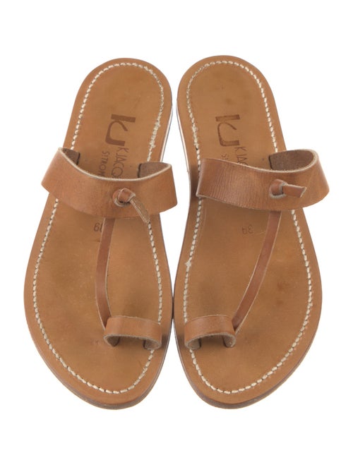 K Jacques St. Tropez Leather Slides