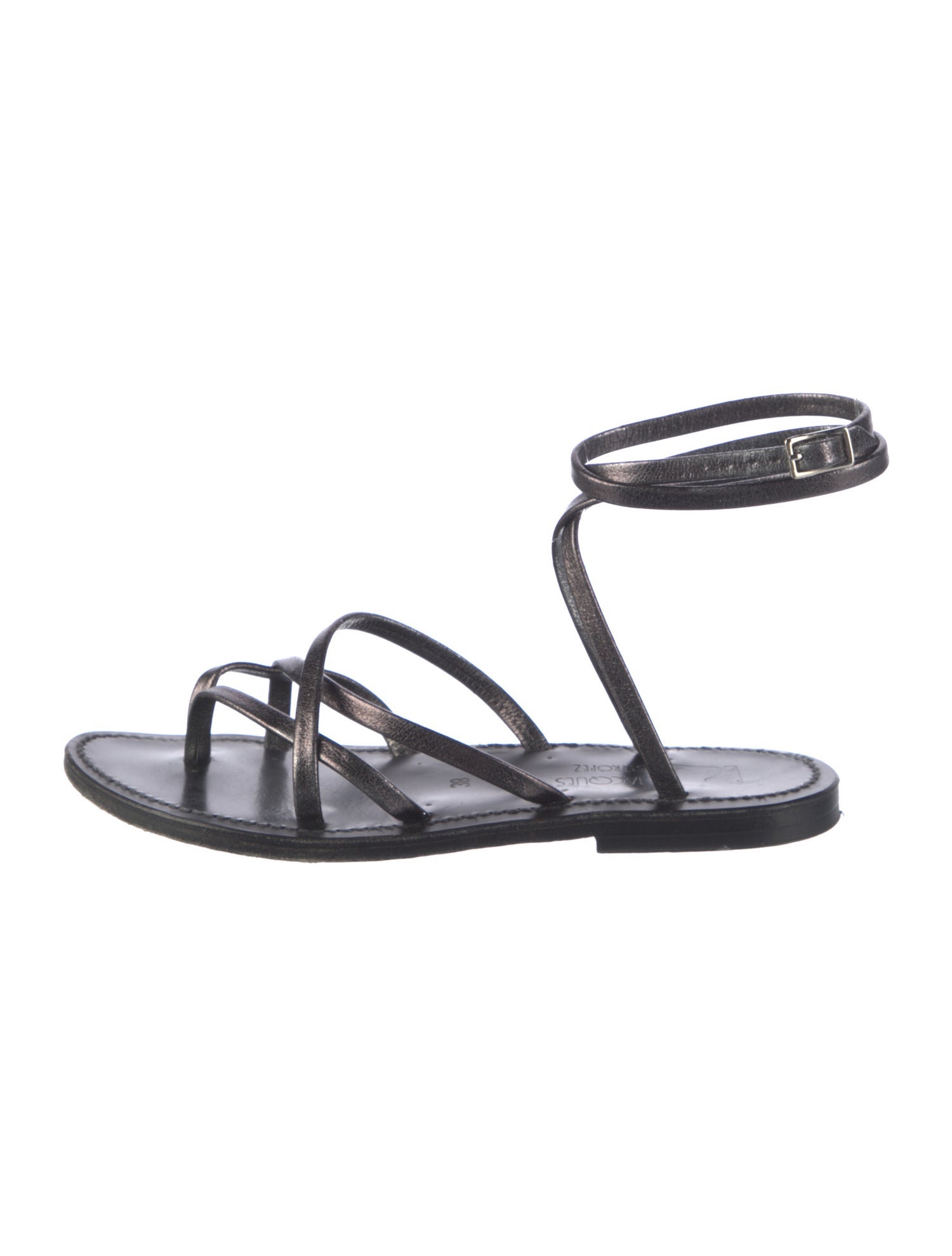 K Jacques St. Tropez Leather Gladiator Sandals
