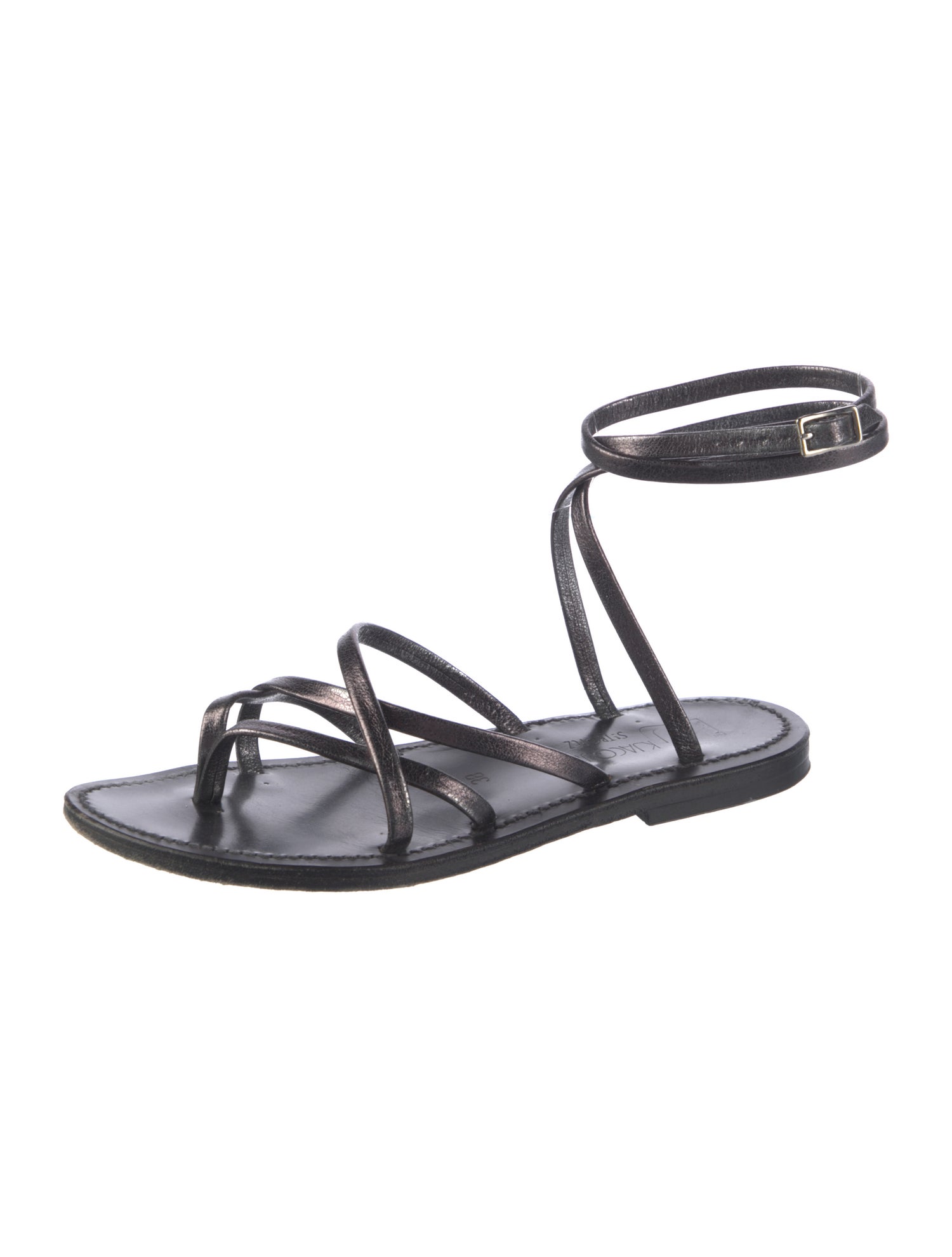 K Jacques St. Tropez Leather Gladiator Sandals