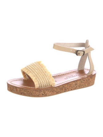 K Jacques St. Tropez Leather Striped Espadrilles