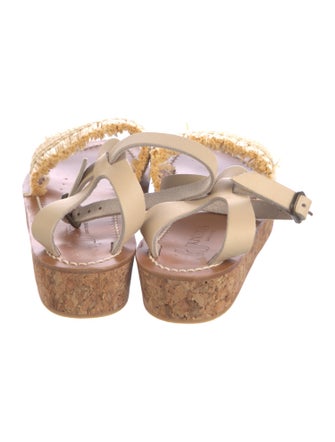 K Jacques St. Tropez Leather Striped Espadrilles