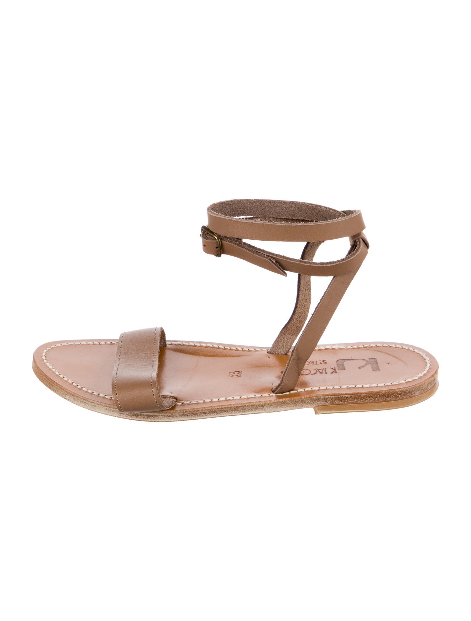 K Jacques St. Tropez Leather Gladiator Sandals