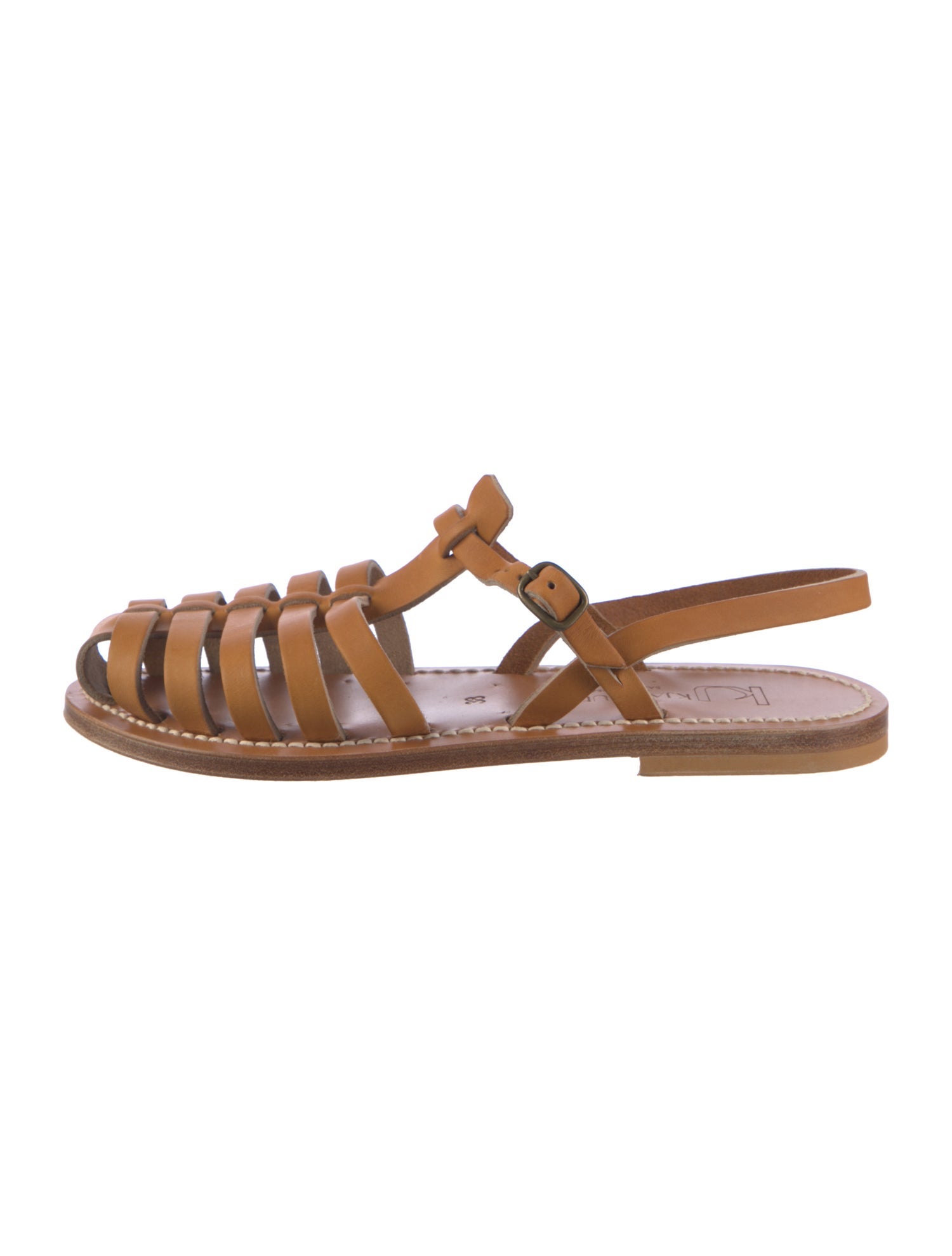 K Jacques St. Tropez Leather Gladiator Sandals