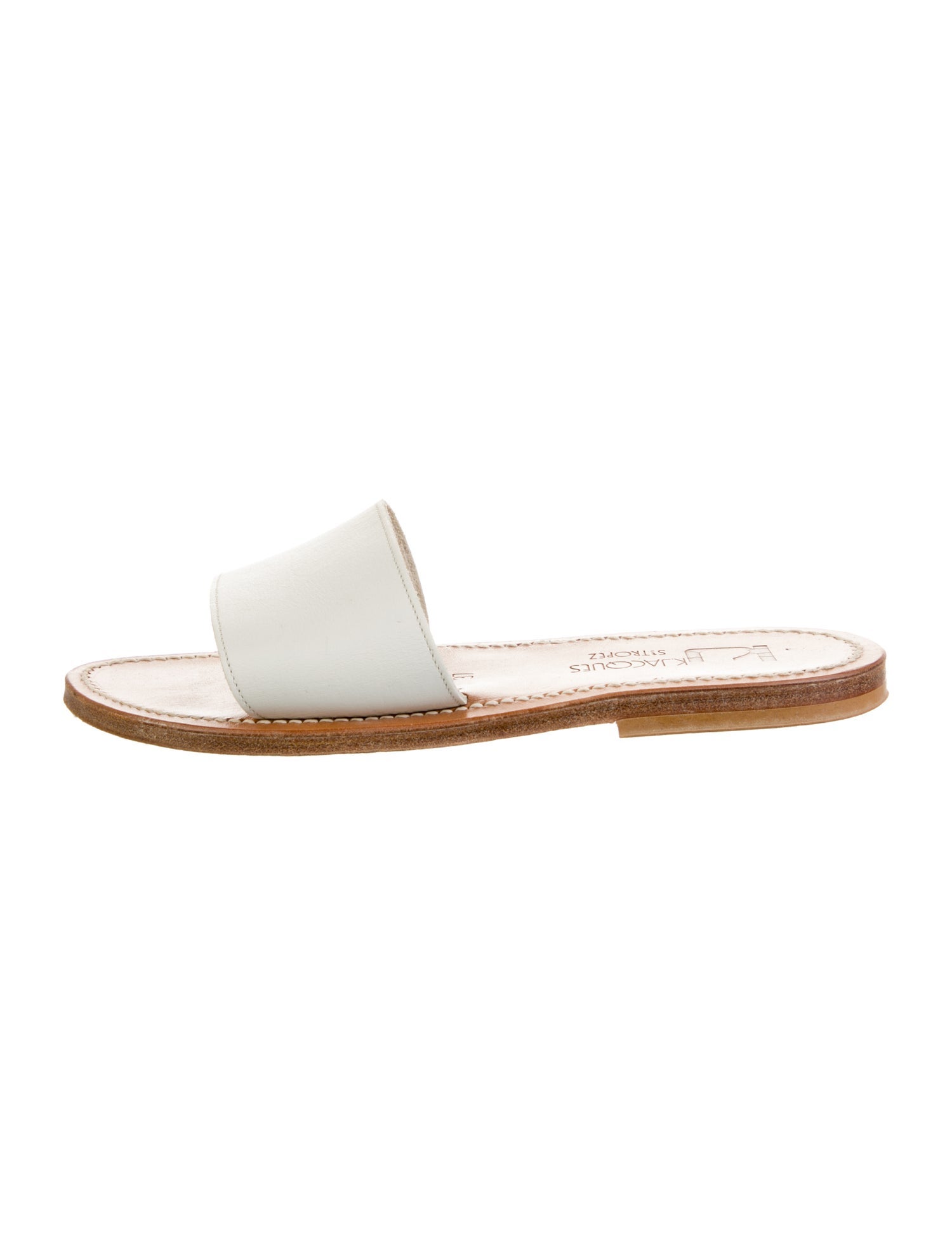 K Jacques St. Tropez Leather Slides