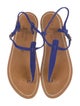K Jacques St. Tropez Suede T-Strap Sandals