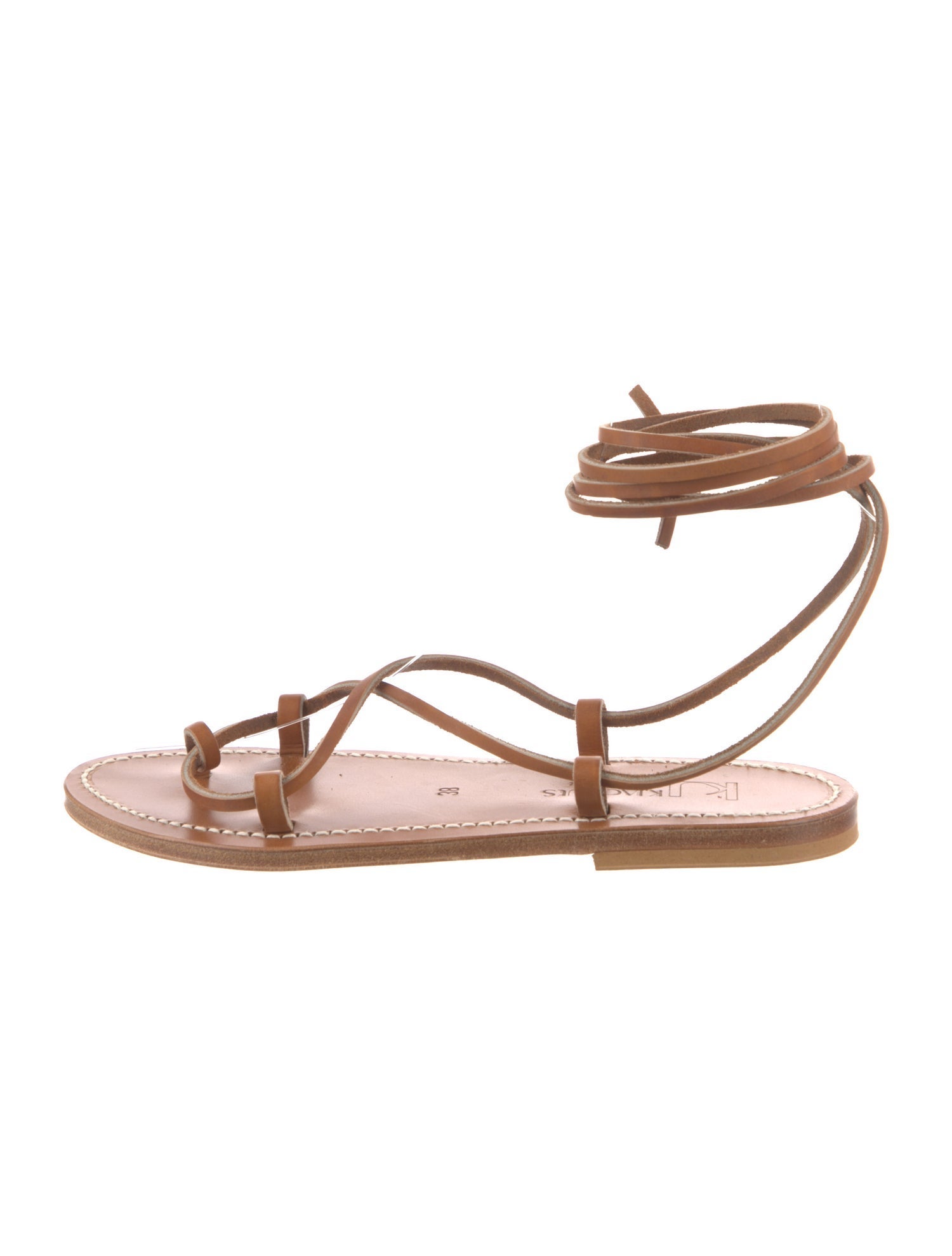 K Jacques St. Tropez Leather Gladiator Sandals