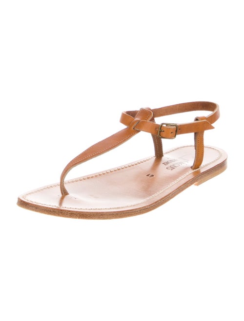 K Jacques St. Tropez Leather T-Strap Sandals