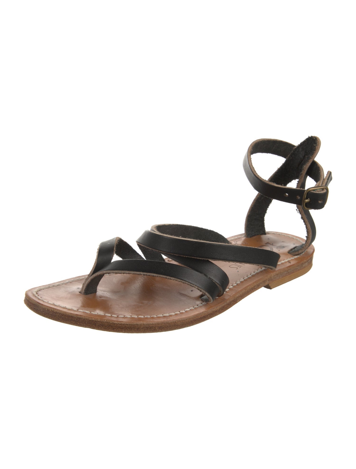 K Jacques St. Tropez Leather Gladiator Sandals