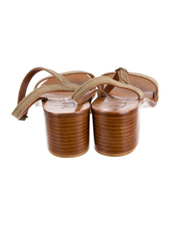 K Jacques St. Tropez Suede Slingback Sandals