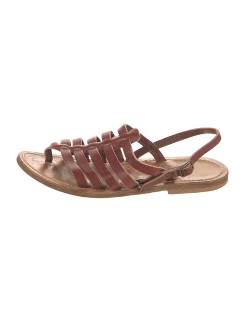 K Jacques St. Tropez Leather Slingback Sandals