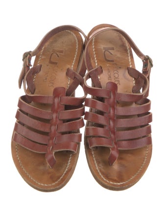 K Jacques St. Tropez Leather Slingback Sandals