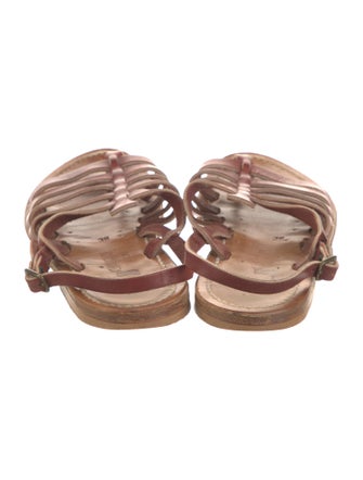 K Jacques St. Tropez Leather Slingback Sandals