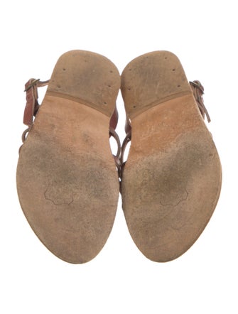 K Jacques St. Tropez Leather Slingback Sandals