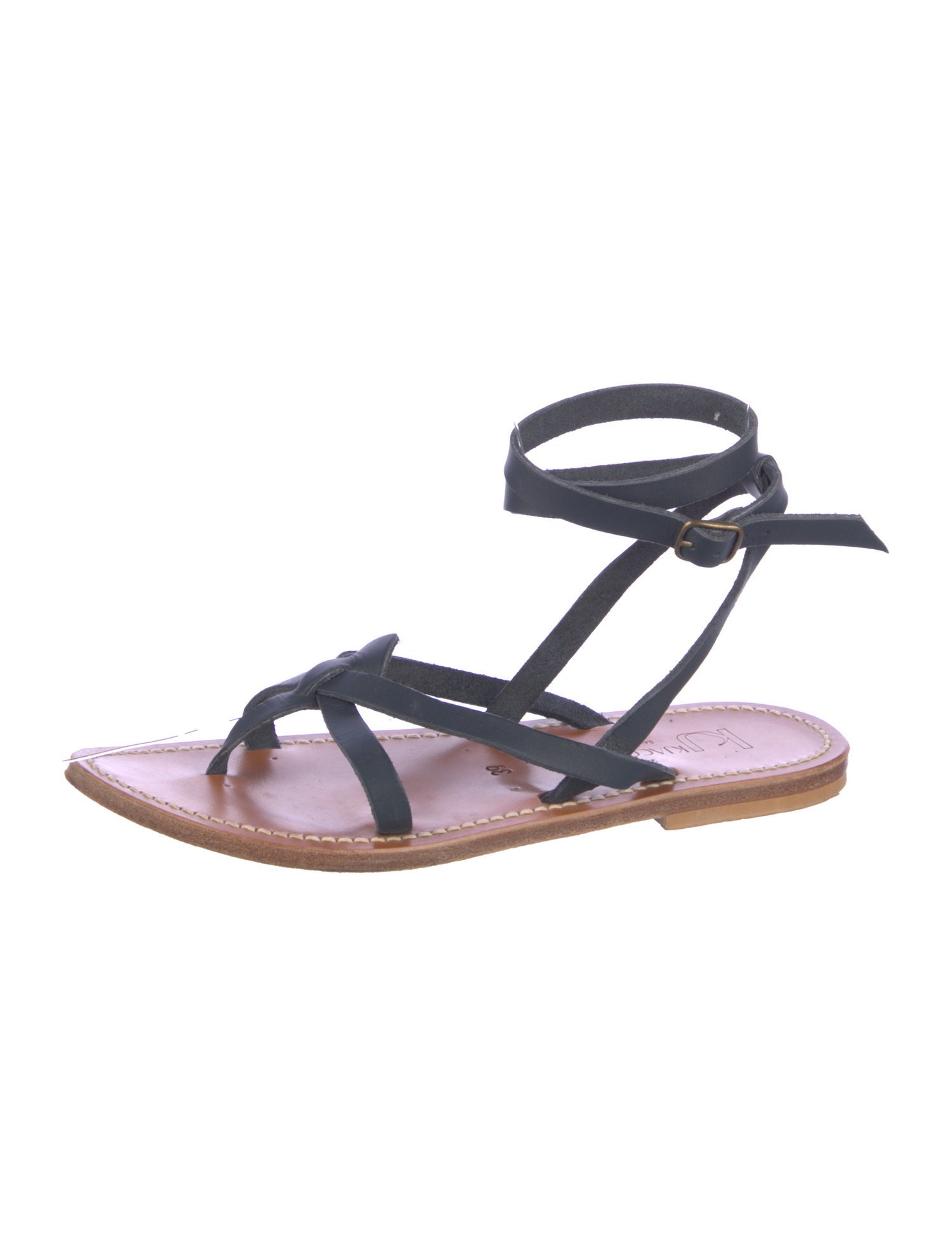 K Jacques St. Tropez Leather Gladiator Sandals