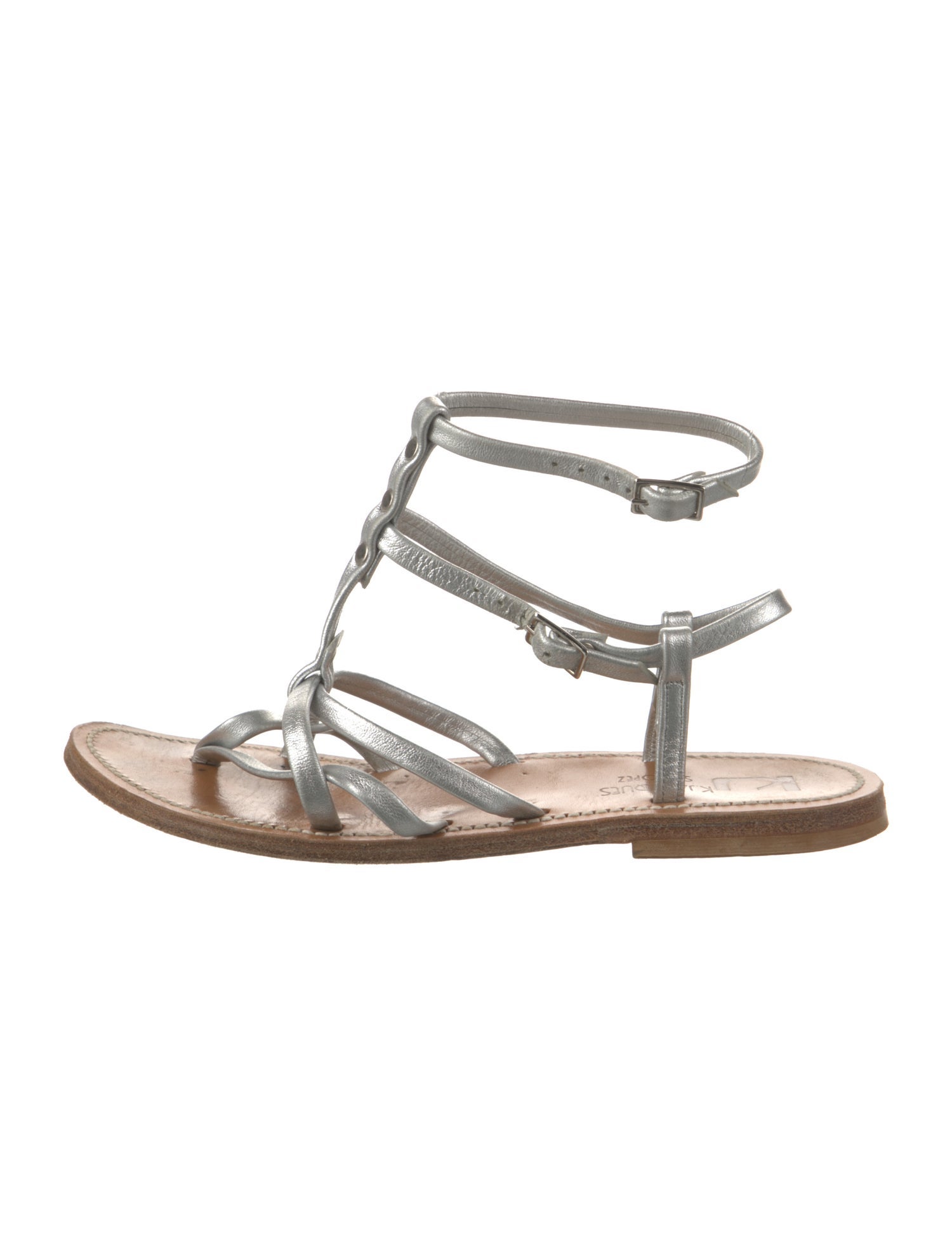 K Jacques St. Tropez Leather Gladiator Sandals