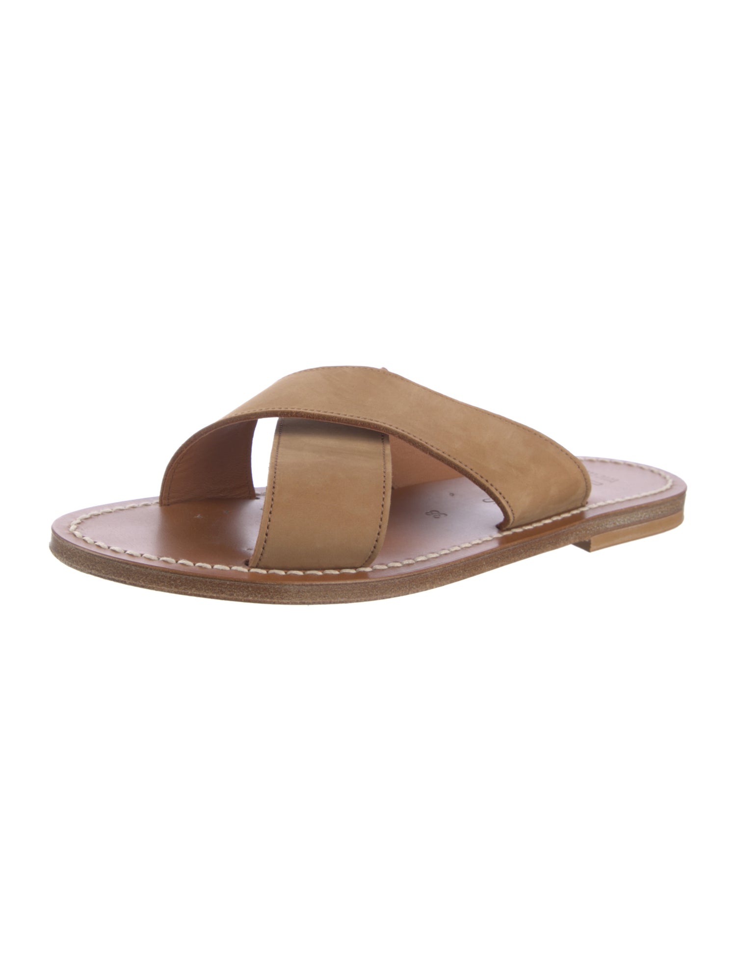 K Jacques St. Tropez Leather Slides
