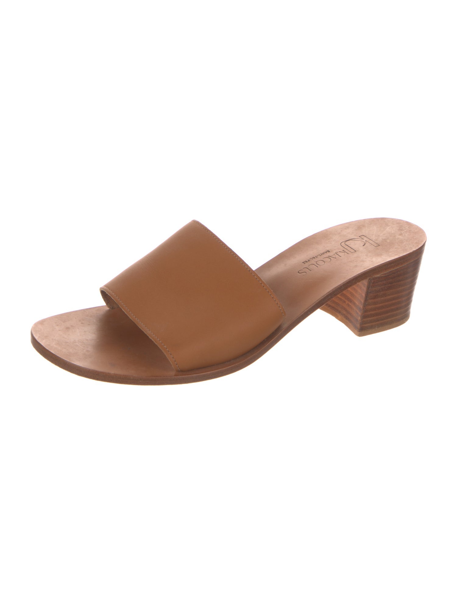 K Jacques St. Tropez Leather Slides