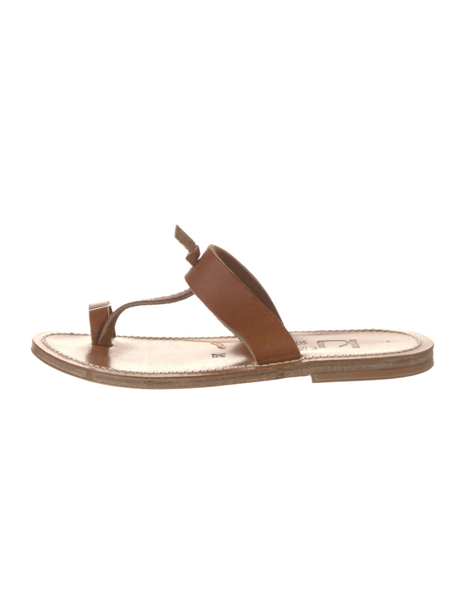 K Jacques St. Tropez Leather Slides