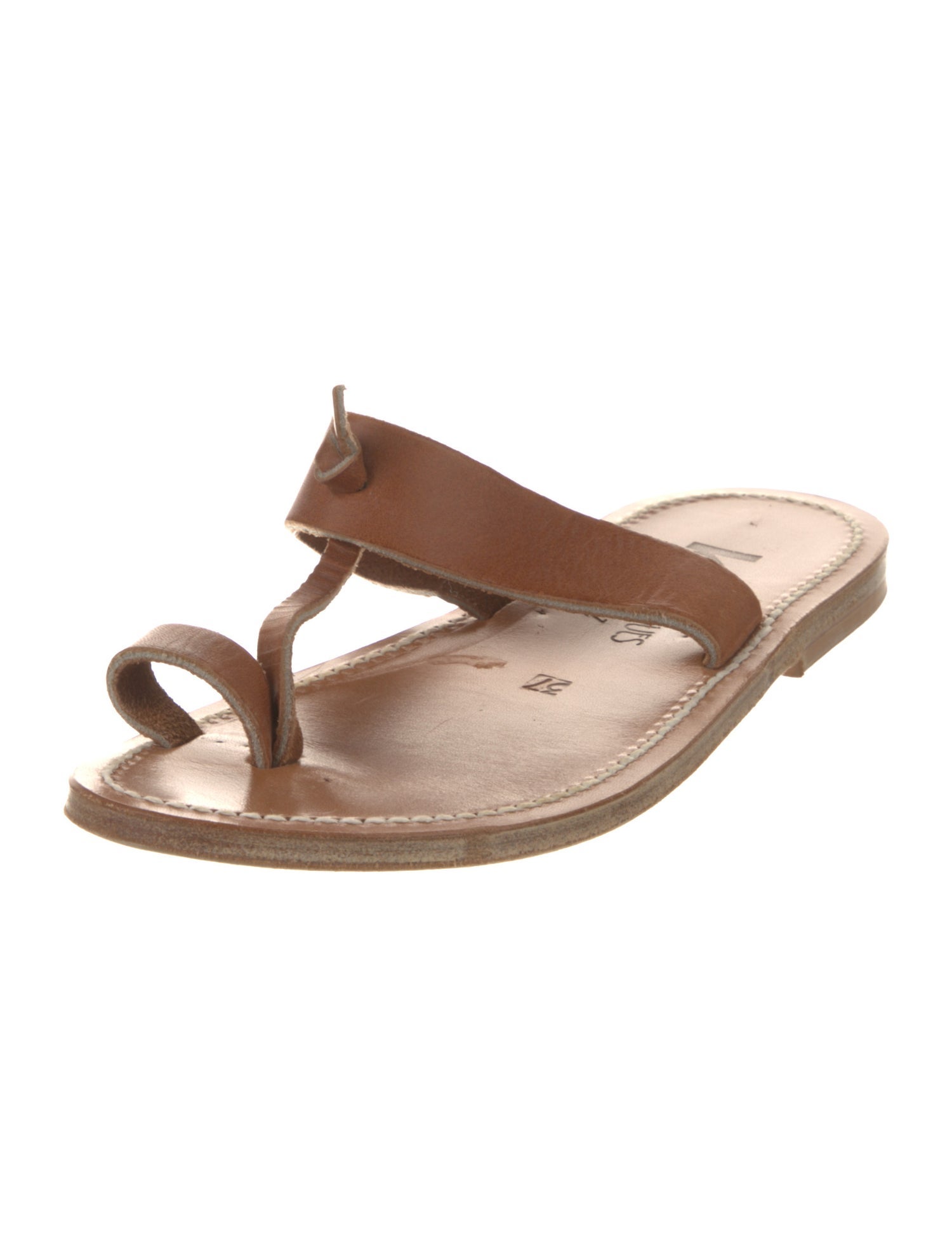 K Jacques St. Tropez Leather Slides