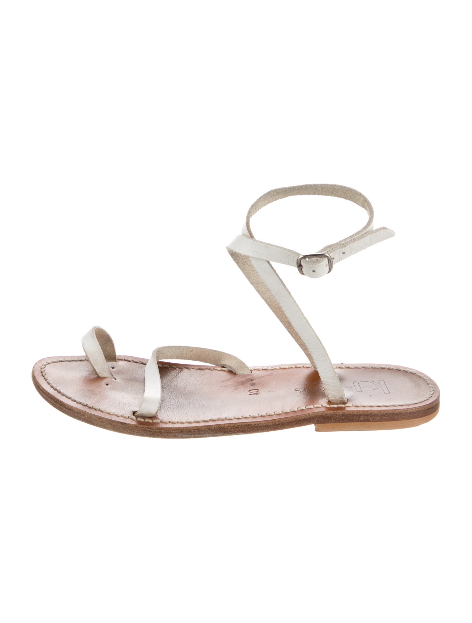 K Jacques St. Tropez Leather Sandals
