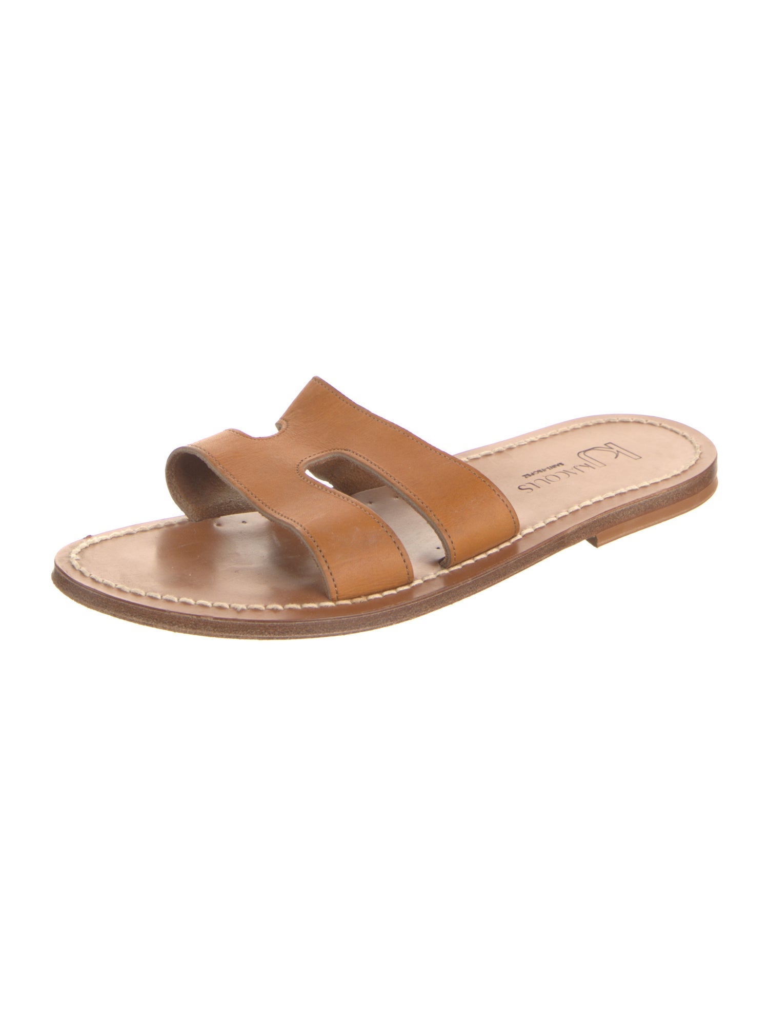K Jacques St. Tropez Leather Slides
