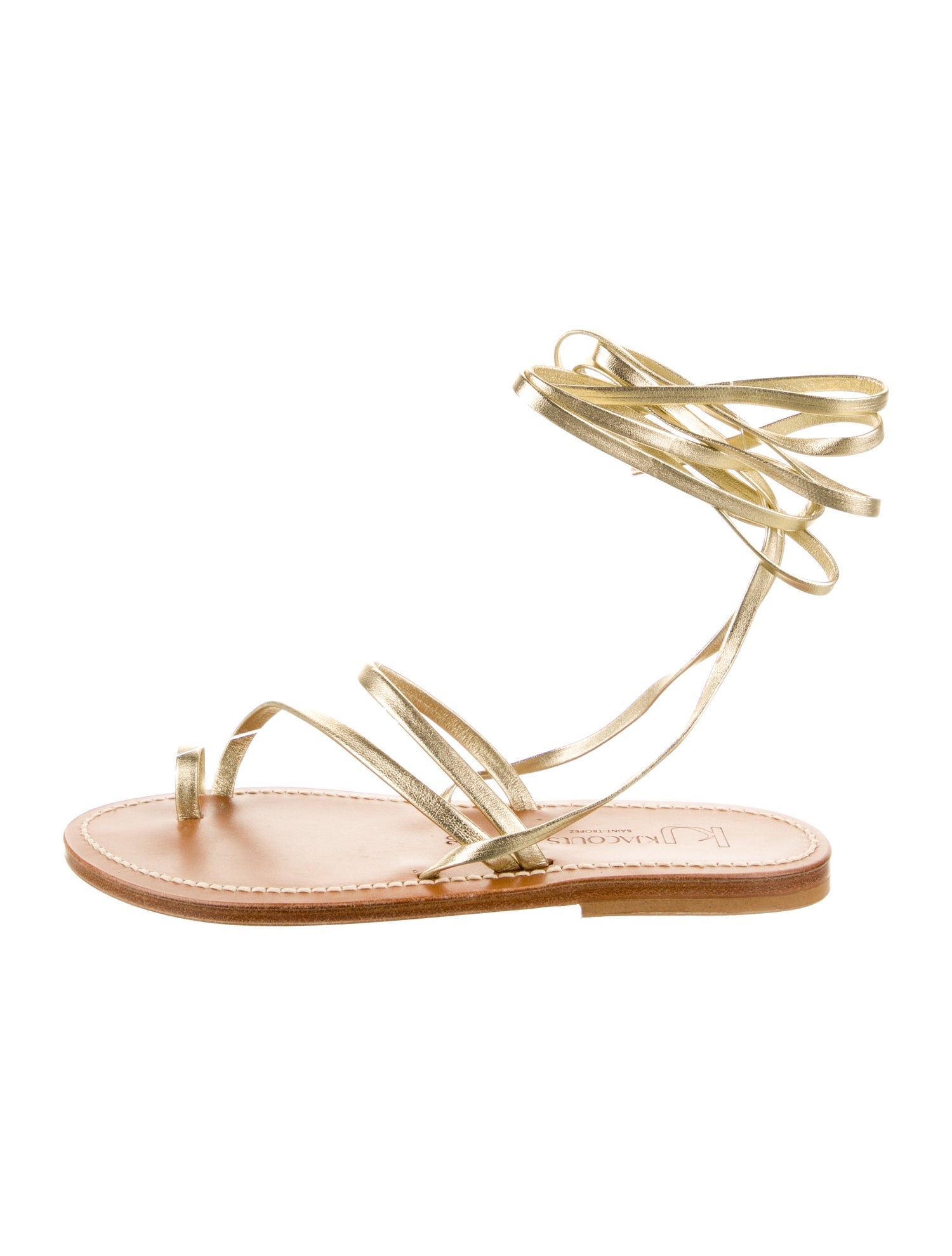 K Jacques St. Tropez Leather Gladiator Sandals