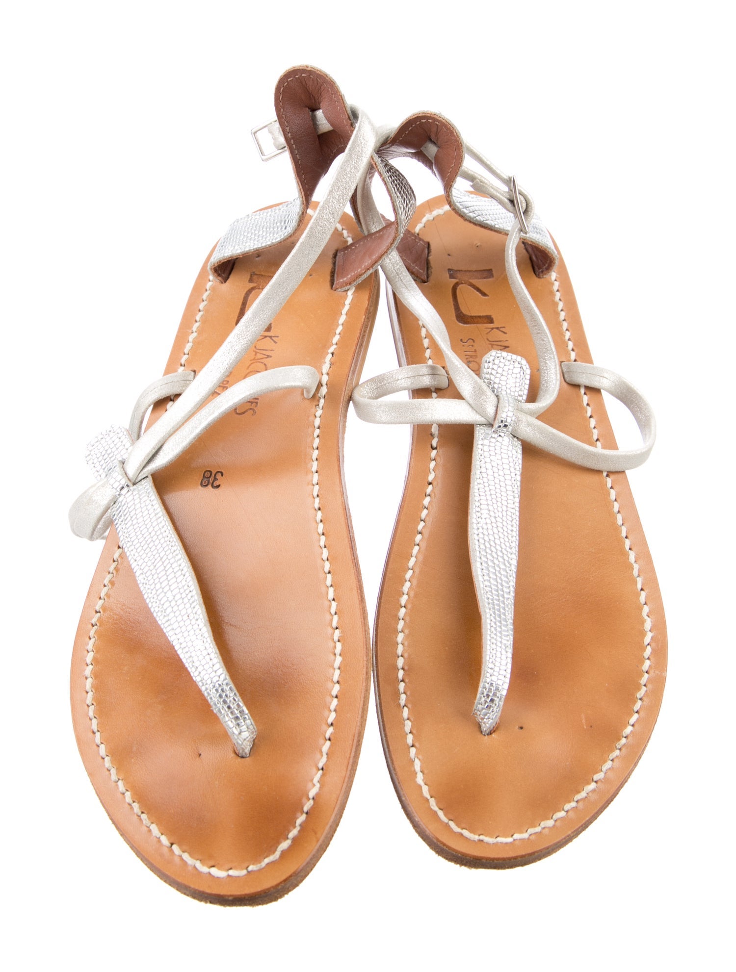 K Jacques St. Tropez Leather Sandals