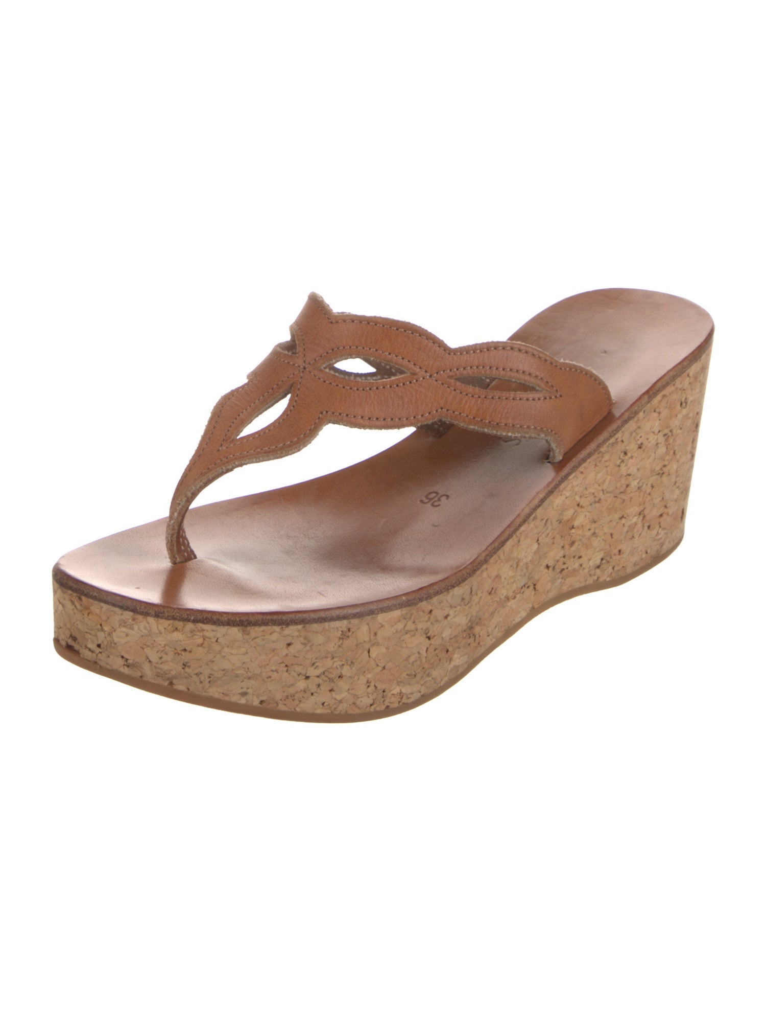 K Jacques St. Tropez Leather Slides