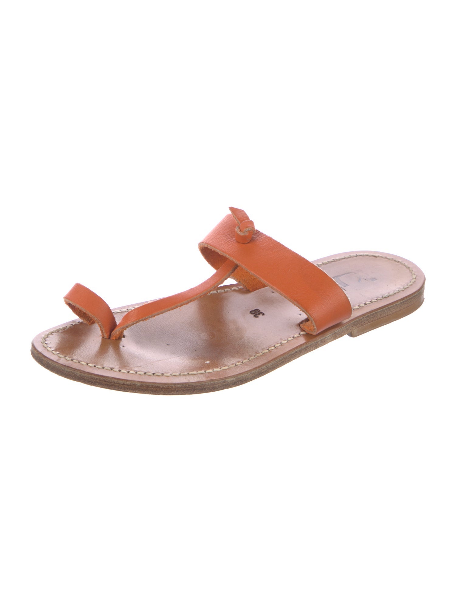 K Jacques St. Tropez Leather Slides