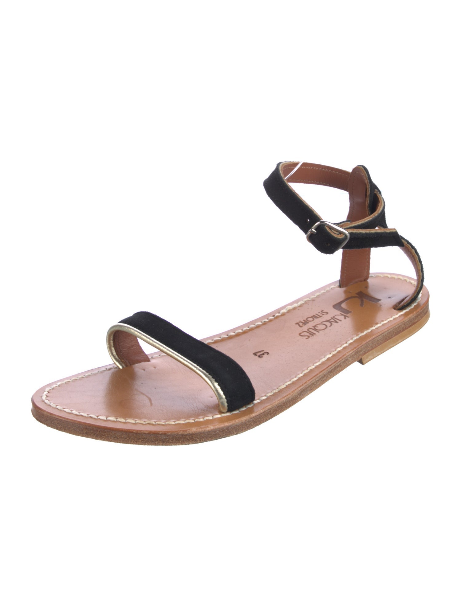 K Jacques St. Tropez Leather Sandals