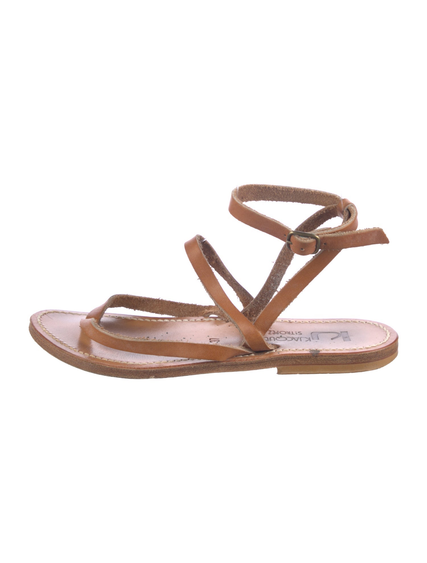 K Jacques St. Tropez Leather Gladiator Sandals