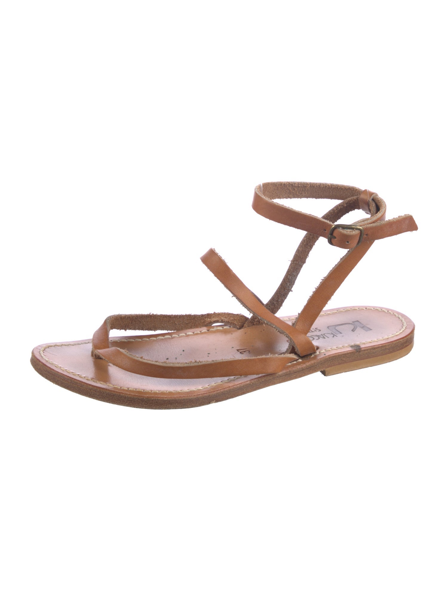 K Jacques St. Tropez Leather Gladiator Sandals