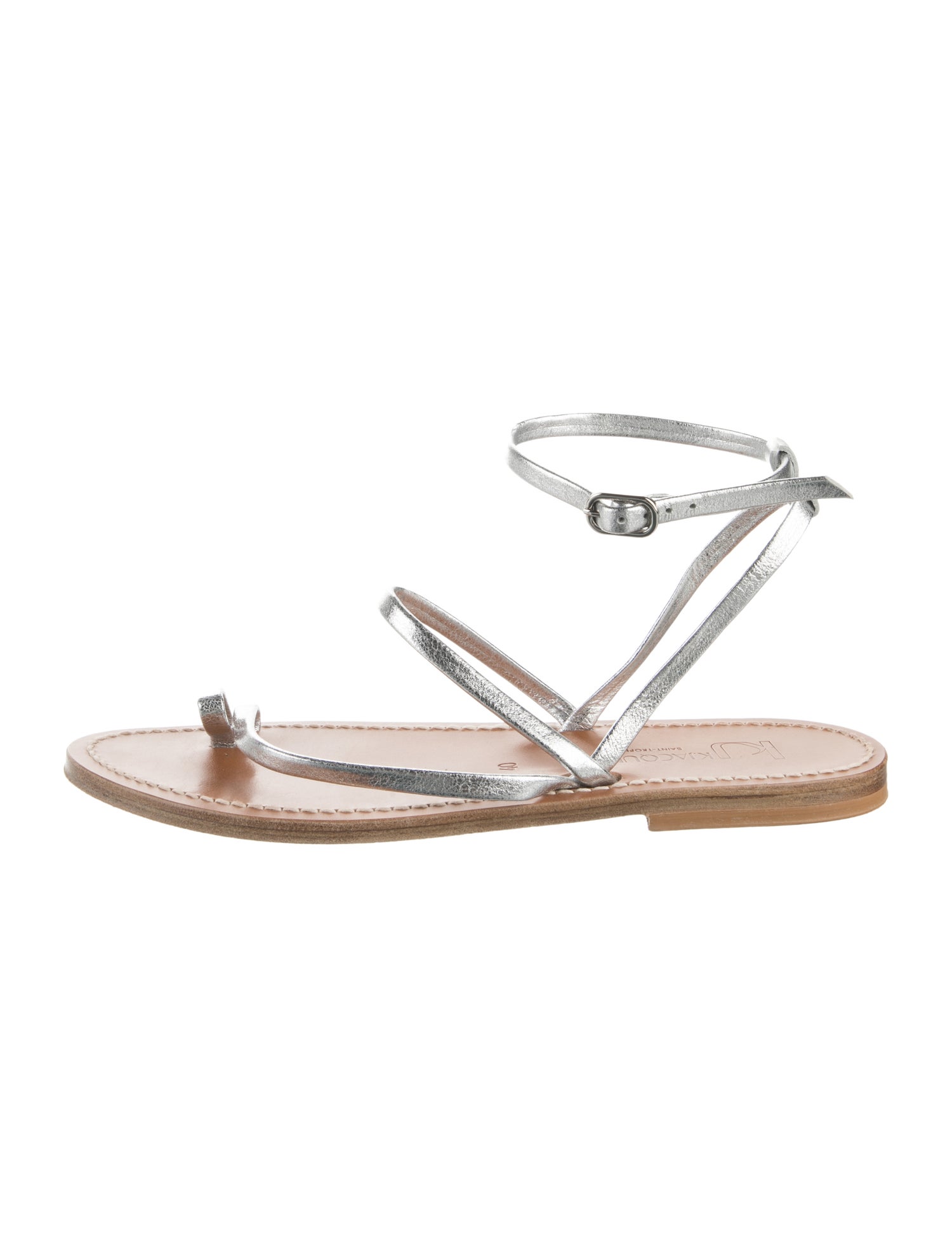 K Jacques St. Tropez Leather Sandals