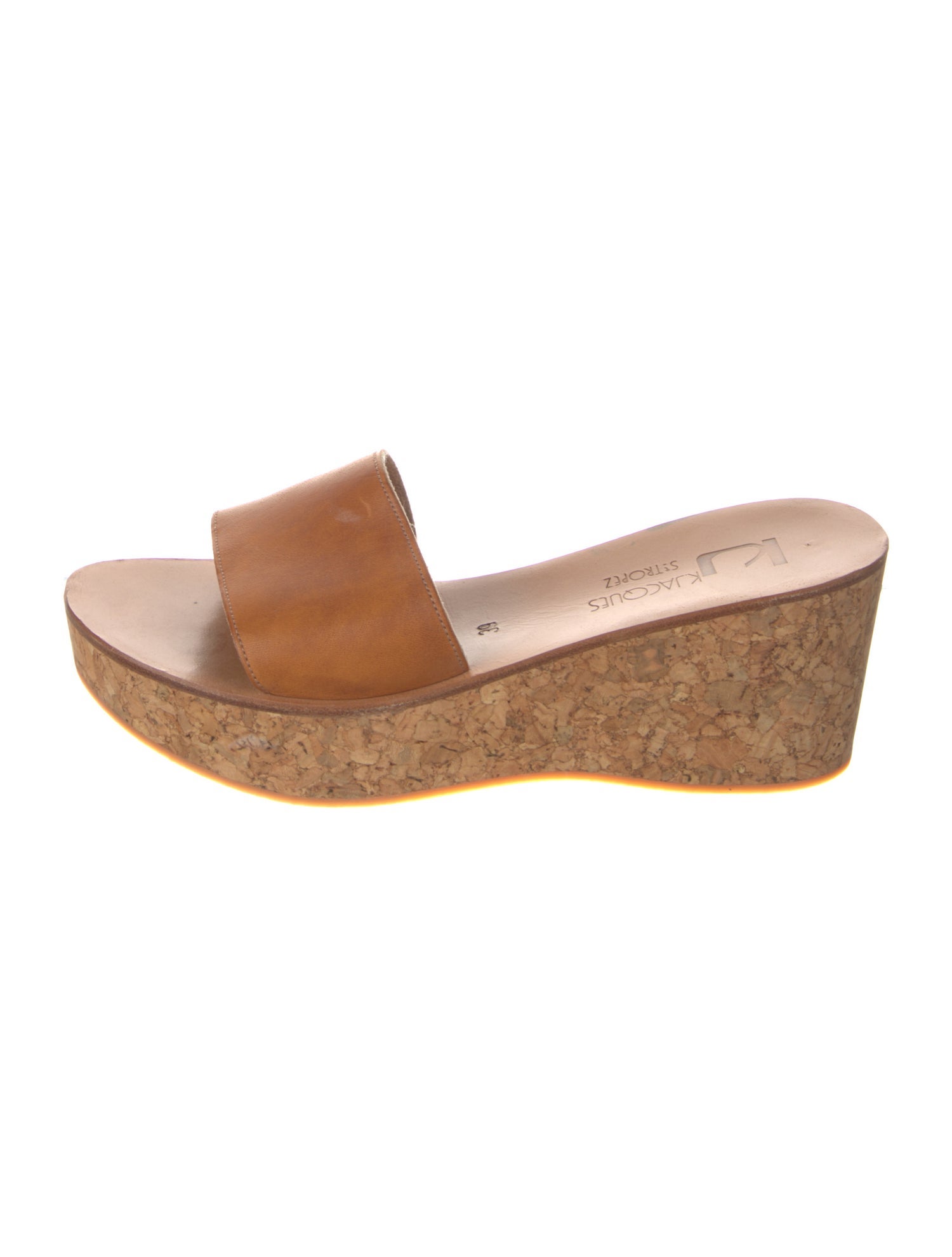 K Jacques St. Tropez Leather Slides
