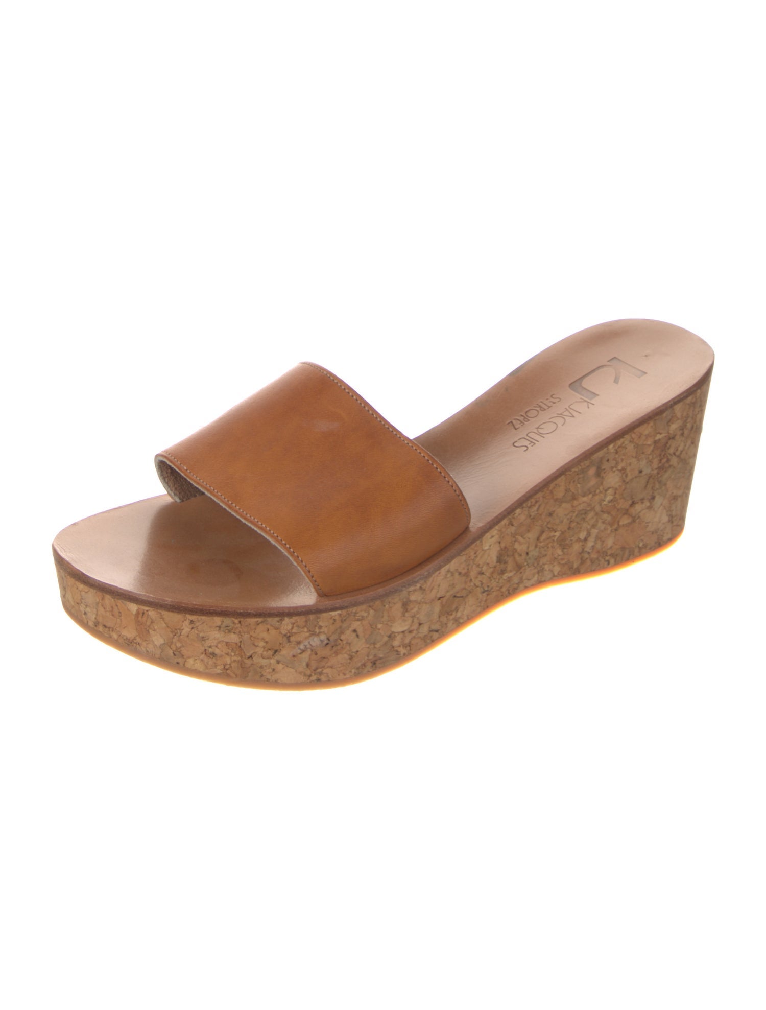 K Jacques St. Tropez Leather Slides
