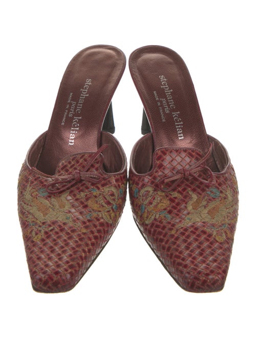 Stephane Kélian Leather Printed Mules
