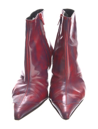 Stephane Kélian Leather Animal Print Boots