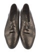 Stephane Kélian Leather Animal Print Loafers