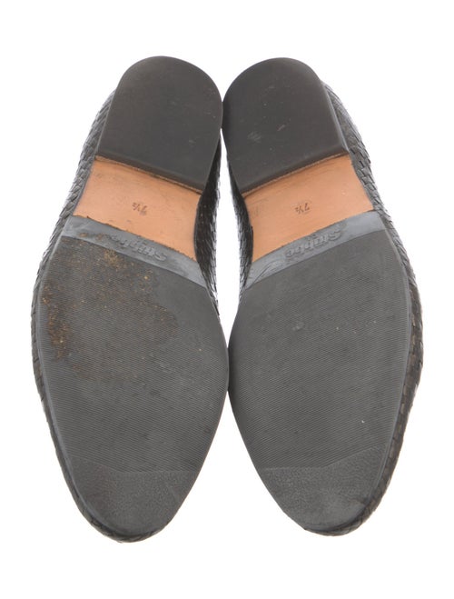 Stephane Kélian Leather Animal Print Loafers