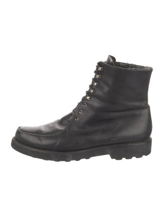 Stephane Kélian Leather Combat Boots