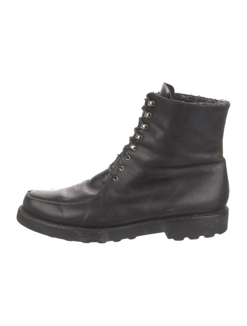 Stephane Kélian Leather Combat Boots