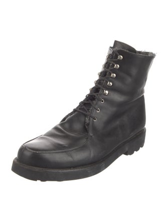 Stephane Kélian Leather Combat Boots